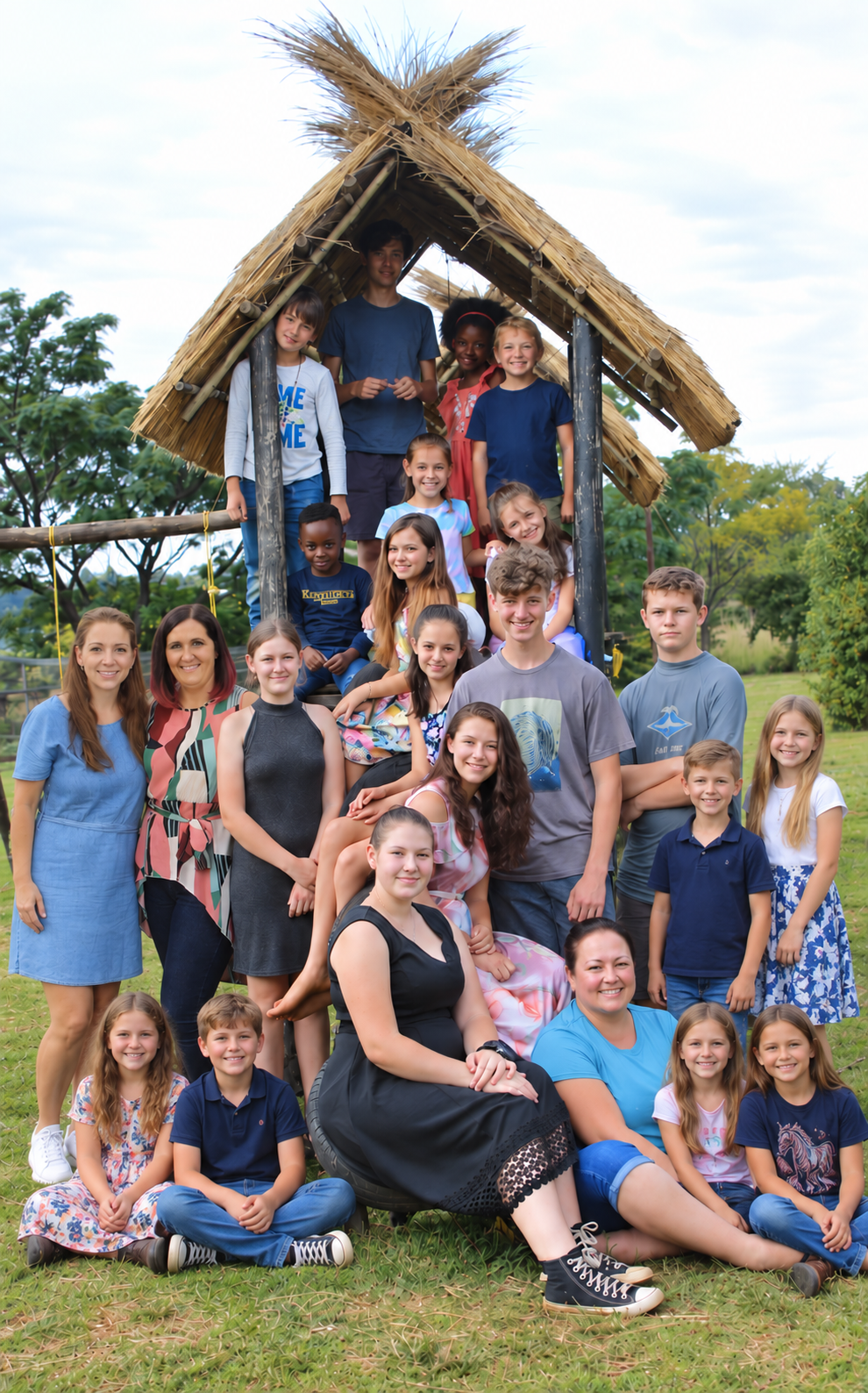 Tierpoort Tutor Centre learners and staff together outdoors