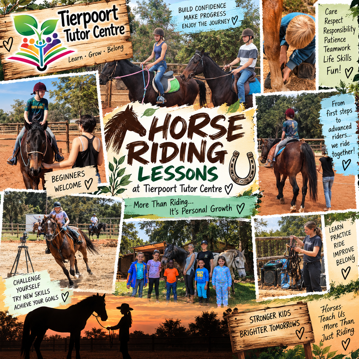 Horse riding lessons at Tierpoort Tutor Centre